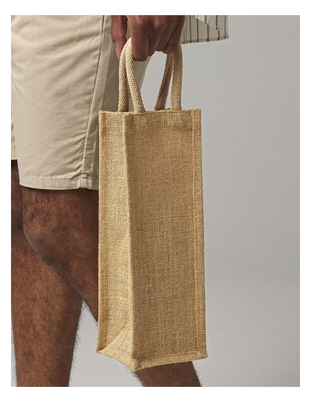 WES-W433-Shimmer Jute Bottle Bag 2